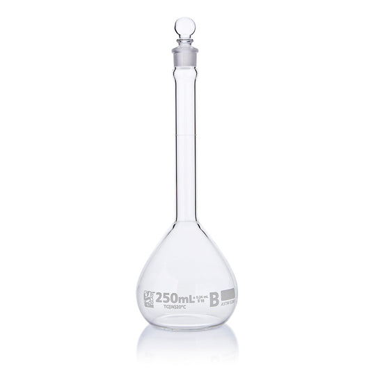 Globe Scientific Narrow Mouth Volumetric Flask 8250250 250 mL Borosilicate Glass