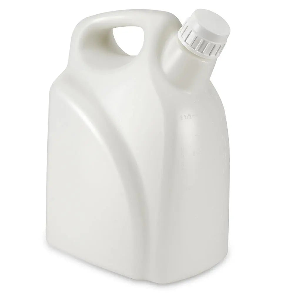 Globe Scientific Jerrican, Rectangular with Handle, HDPE, 10 Liter, White PP Screwcap, Molded Graduations 7190010 Laboratory Equipment