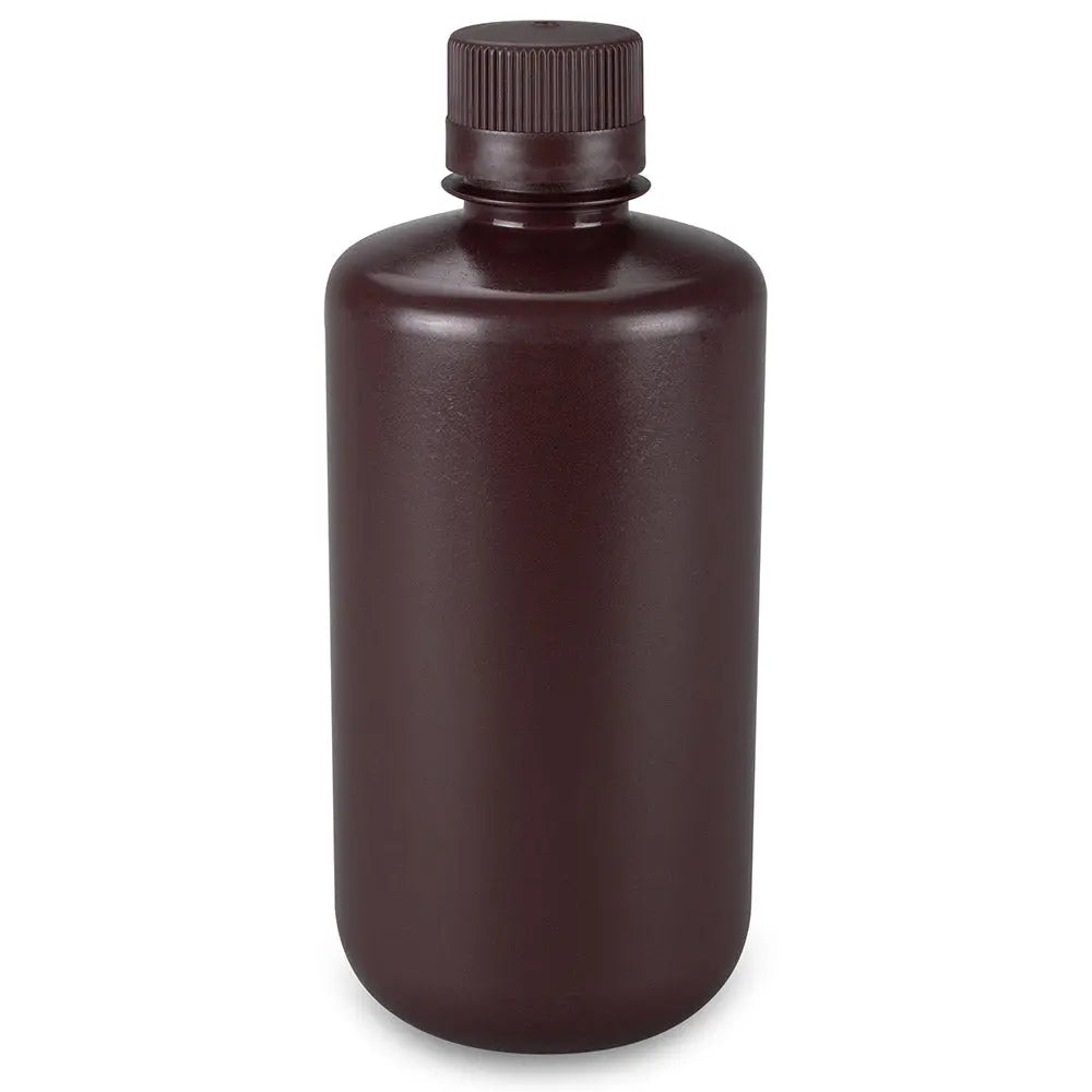 Narrow Mouth Boston Round Bottles, HDPE & Amber HDPE/PP with PP Closure — 4 mL to 8 L, Bulk Packed | Globe Scientific