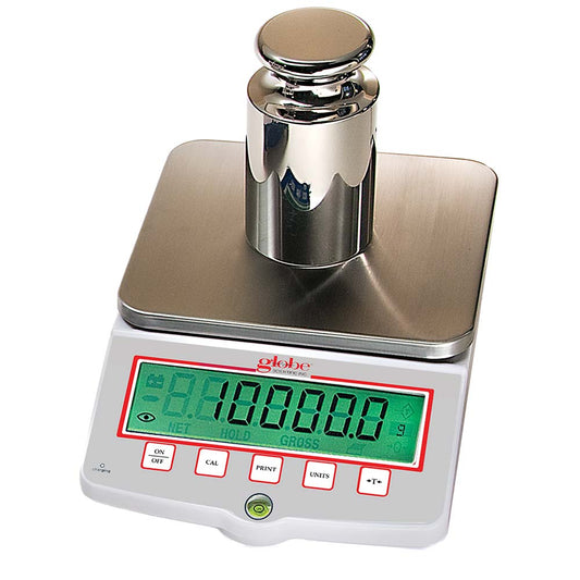 Globe Scientific Top-Loading Balance 6000g × 0.1g Portable External Cal | GBBH-6001 | LabSupplies.com