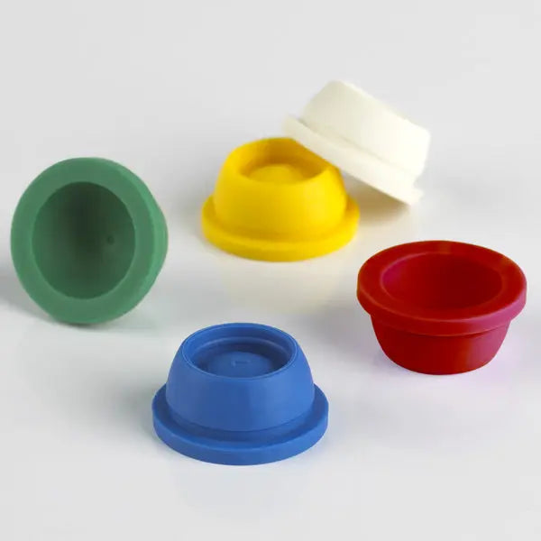 Test Tube Cap Plugs, Santoprene & Multi-Fit — 12/13mm & 16mm, 24 Color Options, 1000/Pack | Globe Scientific