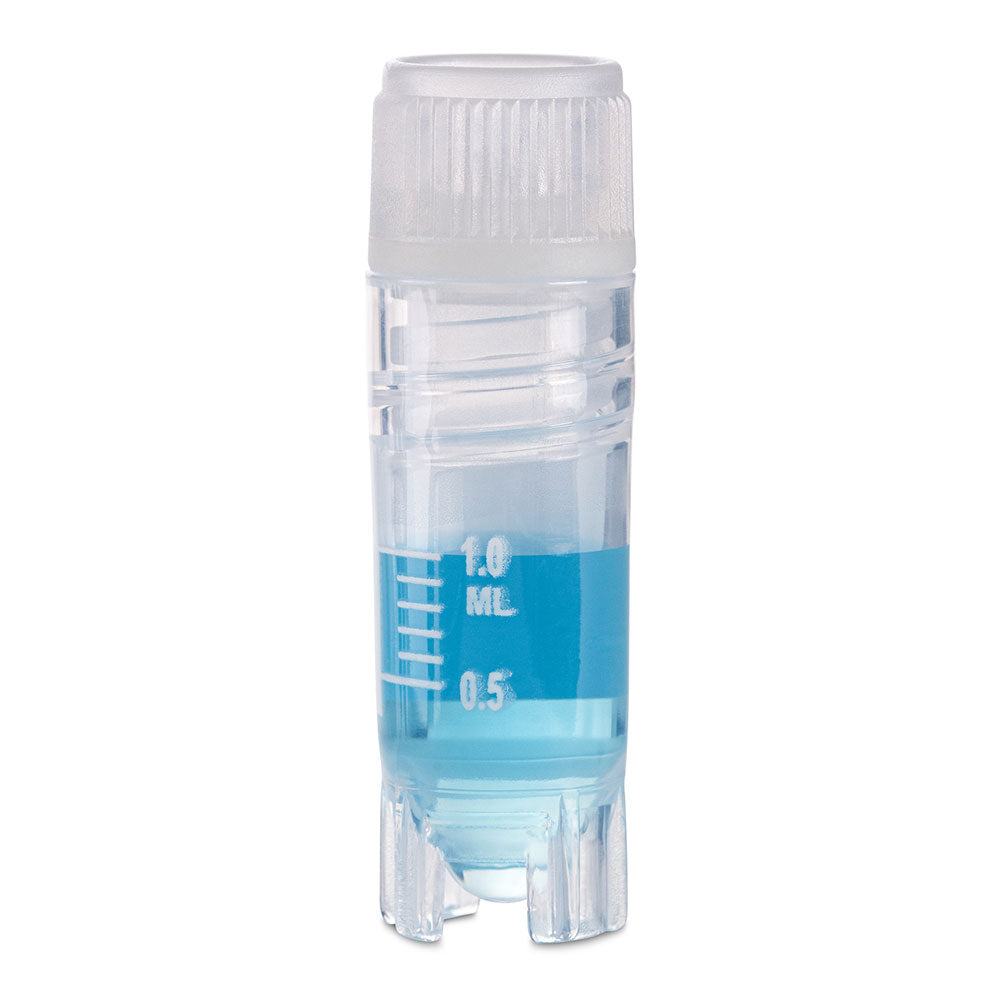 Cryogenic Vials, Sterile PP with O-Ring Screwcap — Internal & External Thread, 1.0–5.0 mL, 500/Case | Globe Scientific