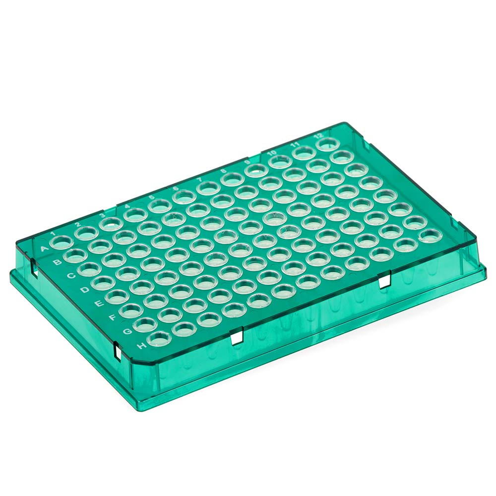 Diamond Shell 96-Well Full Skirt PCR Plate Green Frame Case