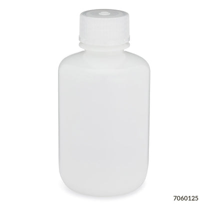 Globe Scientific Bottle, Narrow Mouth, Hdpe Bottle, Attached Pp Screw Cap, 12/Pack 30 mL to 500 mL
