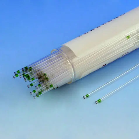 Microhematocrit Capillary Tubes, 100% Plastic — Red/Green/Blue, 1000/Vial | Globe Scientific