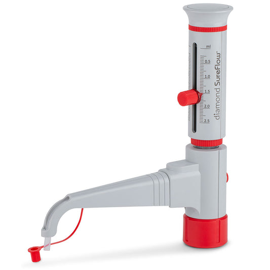 GBTD-2.5 - Globe Scientific Diamond SureFlow Standard Bottle Top Dispenser 0.25 – 2.5 mL