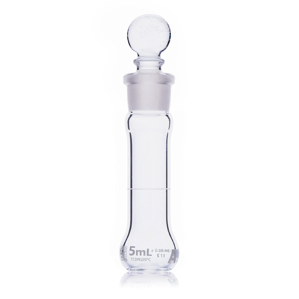 Globe Scientific Wide Mouth Volumetric Flask 8230005 5 mL Borosilicate Glass