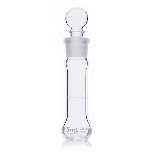 Globe Scientific Wide Mouth Volumetric Flask 8230005 5 mL Borosilicate Glass
