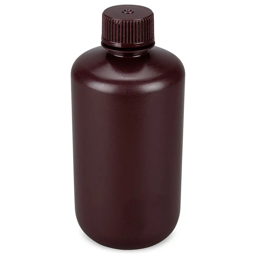 Narrow Mouth Boston Round Bottles, HDPE & Amber HDPE/PP with PP Closure — 4 mL to 8 L, Bulk Packed | Globe Scientific