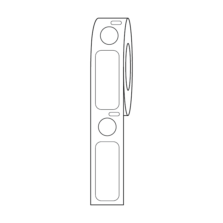Cryo Label/Dot Combo Rolls, Direct Thermal, 33–38 x 13mm + 9.5mm Dot for 2.0mL Tubes — 12 Options, Roll | Globe Scientific