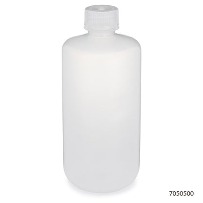 Globe Scientific Bottle, Narrow Mouth, Pp Bottle, Attached Pp Screw Cap, 12/Pack 30 mL to 500 mL