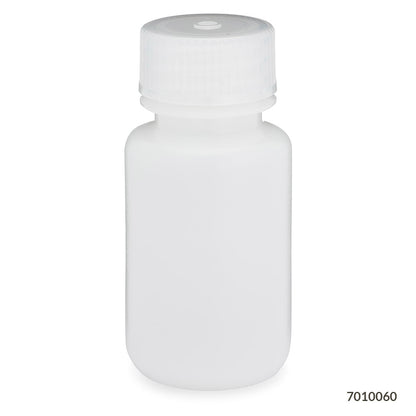 Globe Scientific Bottle, Wide Mouth, Hdpe Bottle, Attached Pp Screw Cap, 12/Pack 30 mL to 500 mL