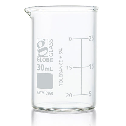 Globe Scientific Borosilicate Glass Beaker Globe Glass Low Form 10 mL to 4000 mL