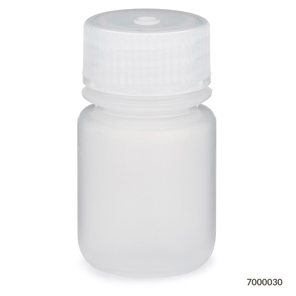 Globe Scientific Bottle, Wide Mouth, Pp Bottle, Attached Pp Screw Cap, 12/Pack 30 mL to 500 mL