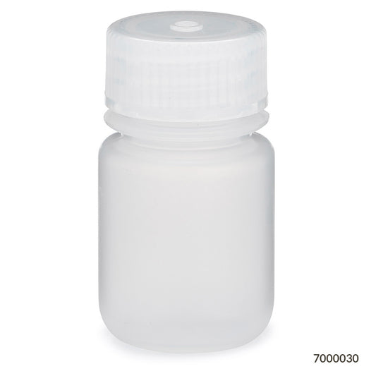 Globe Scientific Bottle, Wide Mouth, Pp Bottle, Attached Pp Screw Cap, 12/Pack 30 mL to 500 mL