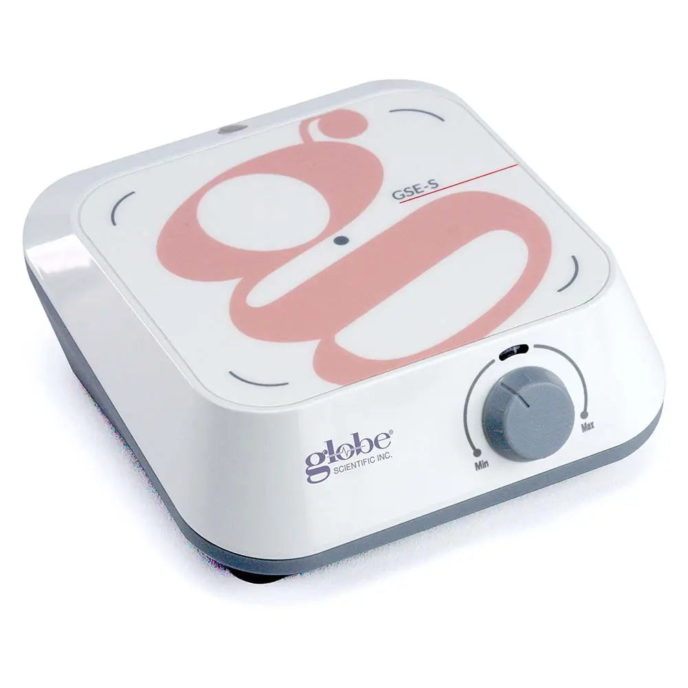 Globe Scientific Magnetic Stirrer, Square, with Custom Labels, 100-240v, 50/60Hz, with US, UK and EU plugs, 300-2000rpm, Retort stand, PET surface GSE-S Laboratory Equipment