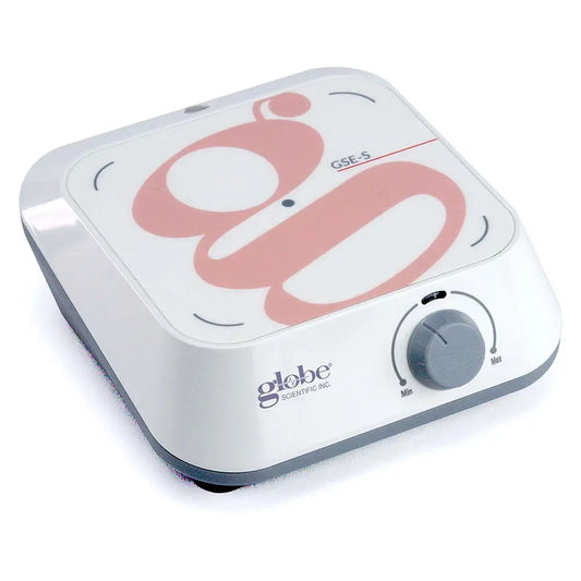 Globe Scientific Magnetic Stirrer, Square, with Custom Labels, 100-240v, 50/60Hz, with US, UK and EU plugs, 300-2000rpm, Retort stand, PET surface GSE-S Laboratory Equipment