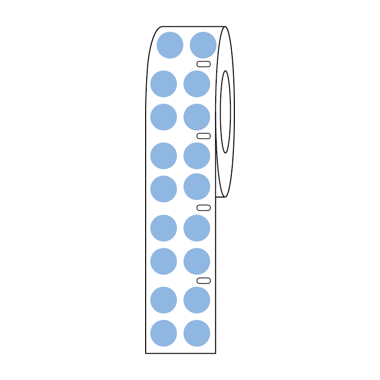 Cryogenic Direct Thermal Label Rolls, 9.5mm Dots to 51x19mm — 28 Sizes & Colors, Roll | Globe Scientific