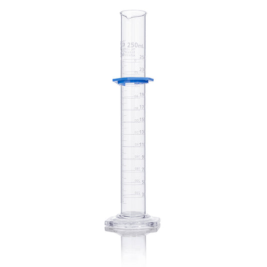 Globe Scientific Cylinder, Graduated, Globe Glass, Class B, To Deliver (Td), Dual Grads, Astm E1272, 2/Box 250 mL