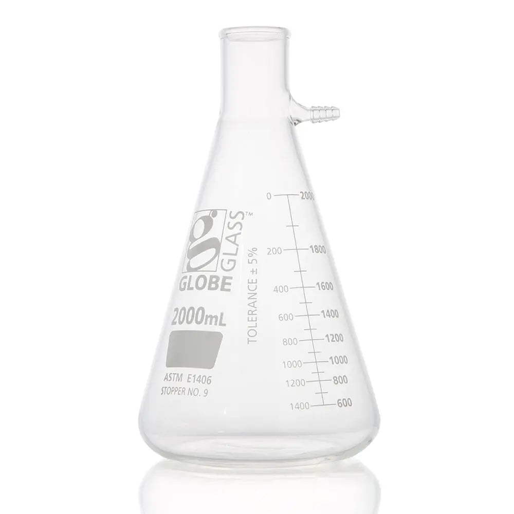 Erlenmeyer Flasks, Borosilicate Glass — 2000 mL & 4000 mL, 6/Case | Globe Scientific