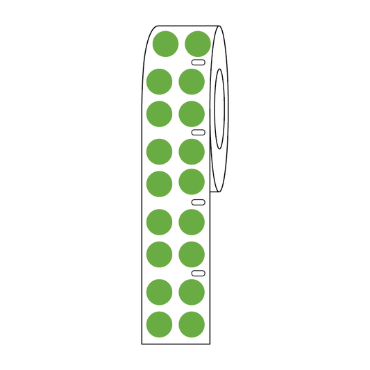 Globe Scientific LTC-95G Cryogenic Label Dots 9.5mm diameter Green