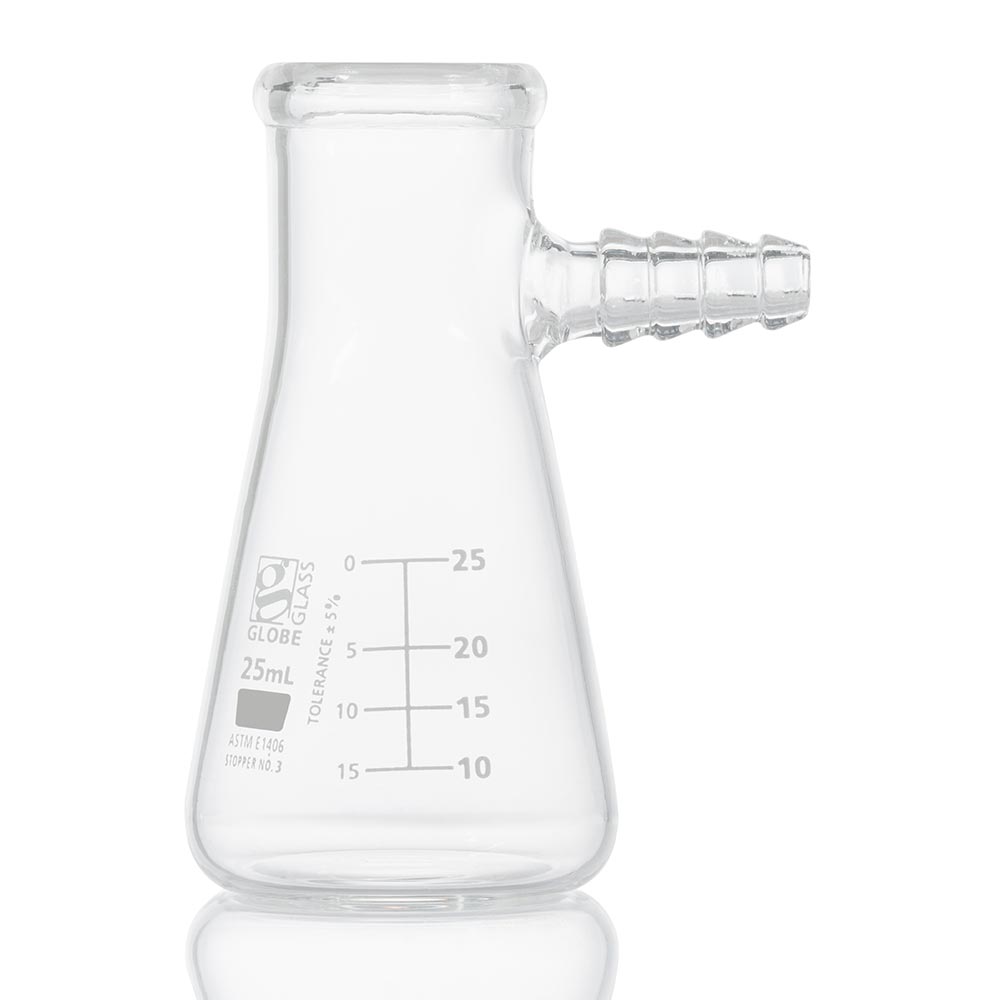 Filter Flask Borosilicate Glass Side Arm Vacuum | Globe Scientific