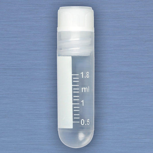 Globe Scientific 3003 2.0 mL Cryogenic Vial, TUBE: POLYPROPYLENE (PP) - CAP: POLYETHYLENE (PE) - Case of 500