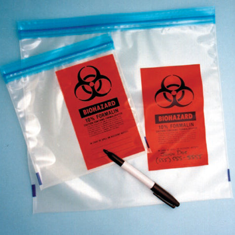 Globe Scientific 12x12 Formalin Specimen Bag Saranex