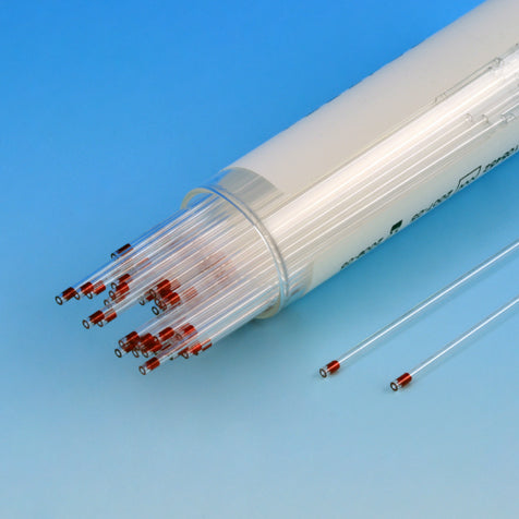 Globe Scientific Microhematocrit Capillary Tubes Sodium Heparinized Red Tip - 1000/Box