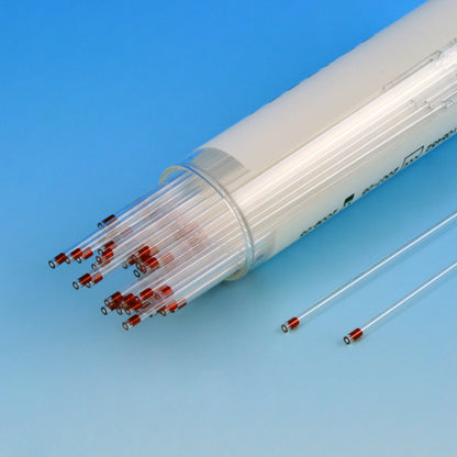 Globe Scientific Microhematocrit Capillary Tubes Sodium Heparinized Red Tip - 1000/Box