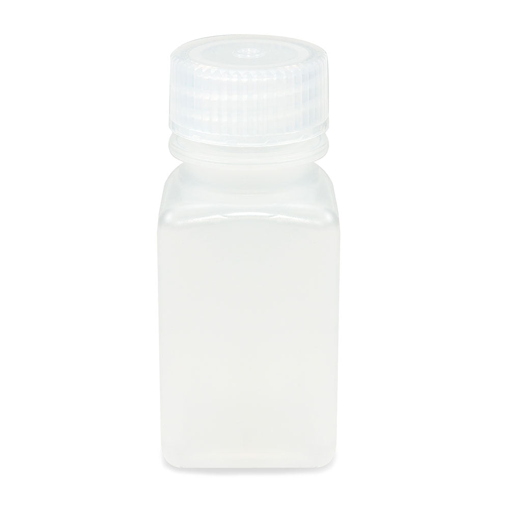Globe Scientific Bottle, Wide Mouth, Square, Pp, Attached Pp Screw Cap, 12/Pack 60 mL to 500 mL