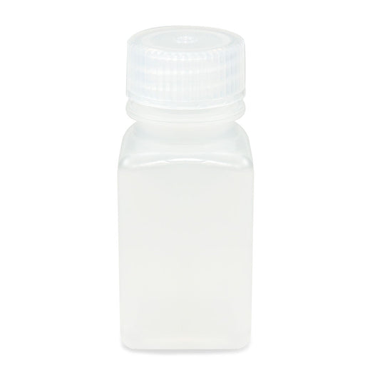 Globe Scientific Bottle, Wide Mouth, Square, Pp, Attached Pp Screw Cap, 12/Pack 60 mL to 500 mL