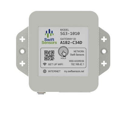 Included: Swift Sensors SG3-1010 gateway (Wi-Fi / Ethernet / PoE)