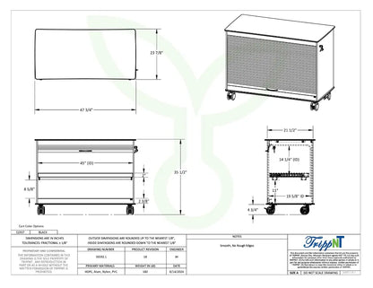 TrippNT 52937 Black Cayman - Two Independent Locking Tambour Doors Side Access Configuration