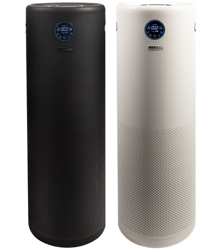 Surgically Clean Air JADE 2.0 portable air purifier SCA5100C in matte black and white side by side