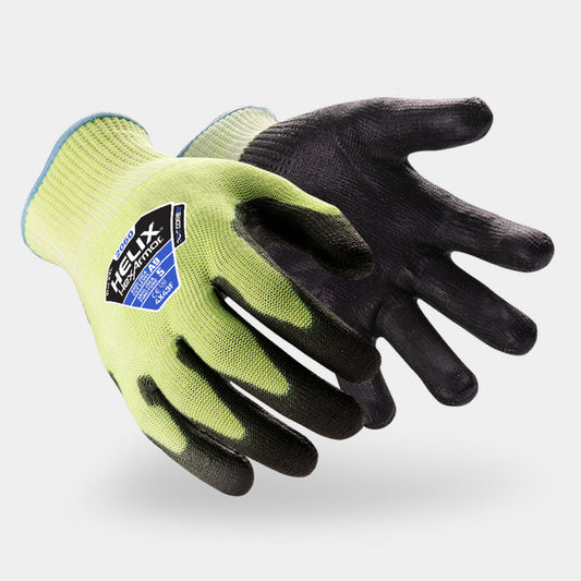 HexArmor Helix 2060 With Core9 Technology Cut-Resistant Gloves | ANSI Cut A9, Polyurethane Palm, 13-Gauge
