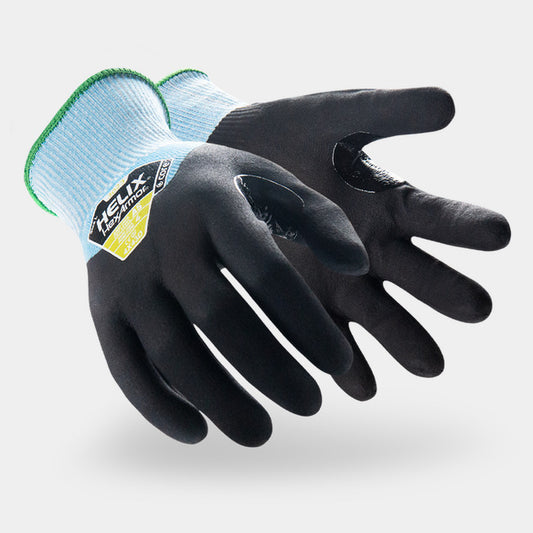 HexArmor Helix 3023 3/4 Dipped PrimeFoam Knit Work Gloves | ANSI Cut A5, PrimeFoam Nitrile Palm, 15-Gauge