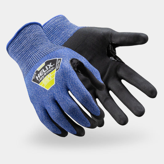 HexArmor Helix 3025 High Dexterity Work Gloves | ANSI Cut A4, Foam Nitrile Palm, 21-Gauge