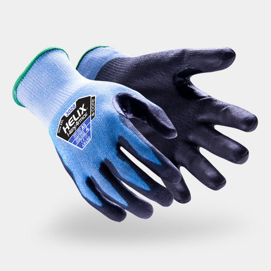 HexArmor Helix 3020 Core Series Impact Gloves | ANSI Cut A5, Polyurethane Palm, 15-Gauge