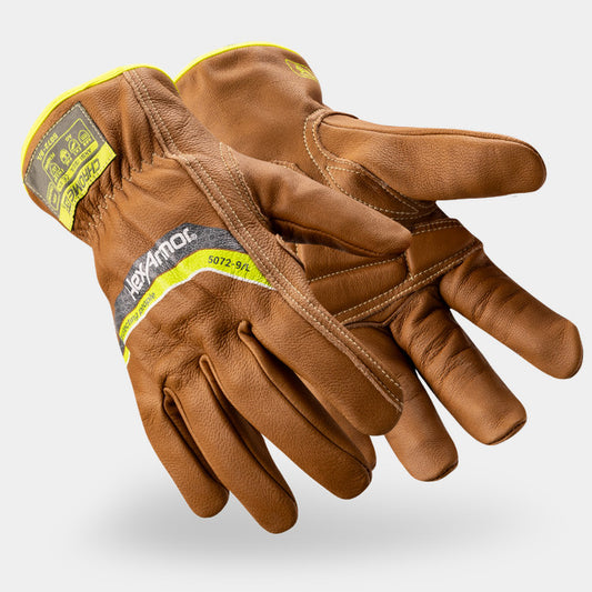 HexArmor Chrome SLT 5072 Leather Driver Padded Palm Work Gloves | ANSI Cut A6