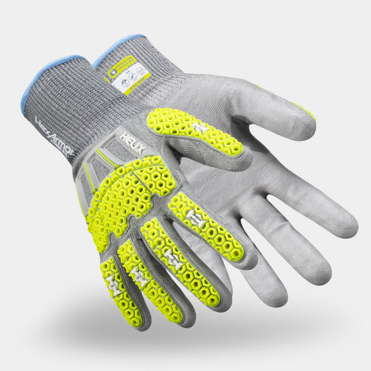 HexArmor Helix 3013IMP Impact Gloves | ANSI Cut A6, Polyurethane Palm, 18-Gauge