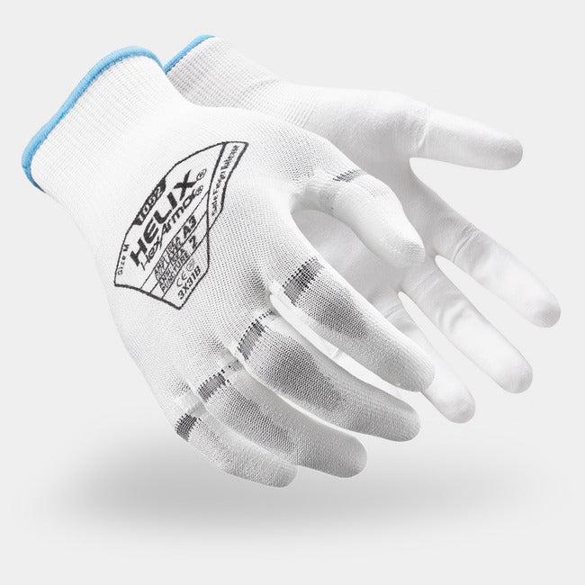 HexArmor Helix 1052 Safe Finger Release Cut Resistant Glove — Box of 12 pairs | ANSI Cut A3, Polyurethane Palm, 18-Gauge