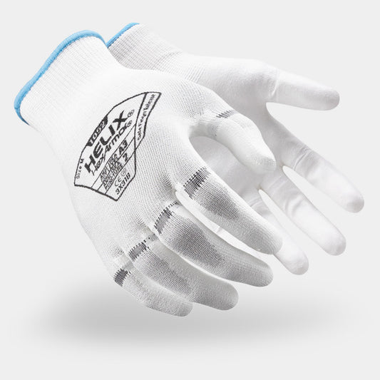 HexArmor Helix 1052 Safe Finger Release Cut Resistant Glove — Box of 12 pairs | ANSI Cut A3, Polyurethane Palm, 18-Gauge