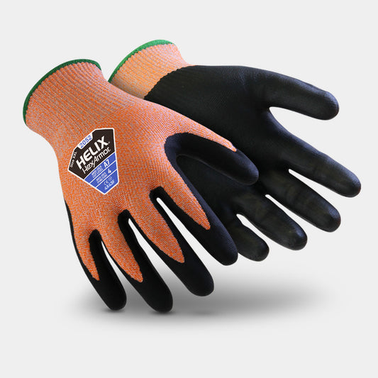 HexArmor Helix 2052 Abrasion Resistant Gloves — Box of 12 pairs | ANSI Cut A7, Foam Nitrile Palm, 13-Gauge