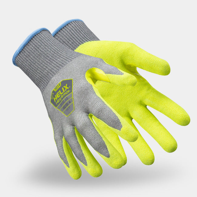 HexArmor Helix 3014 Cut Resistant Gloves | ANSI Cut A6, Sandy Nitrile Palm, 18-Gauge