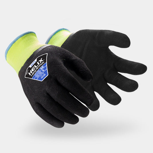 HexArmor Helix 2073 Cold Weather Winter Gloves | ANSI Cut A6, Sandy Nitrile Palm, 13-Gauge
