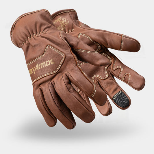 HexArmor Chrome SLT 5081 Lined Utility Work Gloves Cut A4 Arc Flash CAT 4 | ANSI Cut A4, Water Resistant Treatment Palm