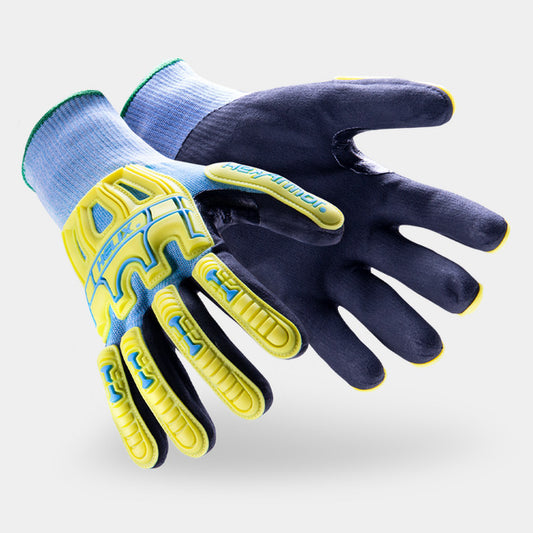 HexArmor Helix 3010 Core Series Impact Gloves | ANSI Cut A5, PrimeFoam Nitrile Palm, 15-Gauge