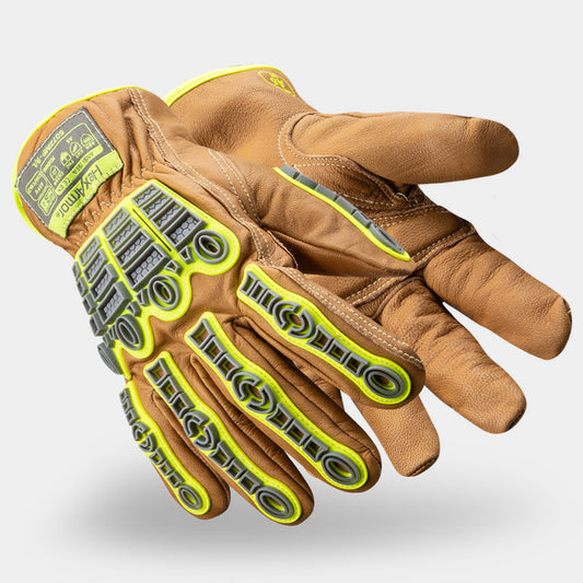 HexArmor Chrome SLT 5072IMP Leather Driver Padded Palm Work Gloves | ANSI Cut A6