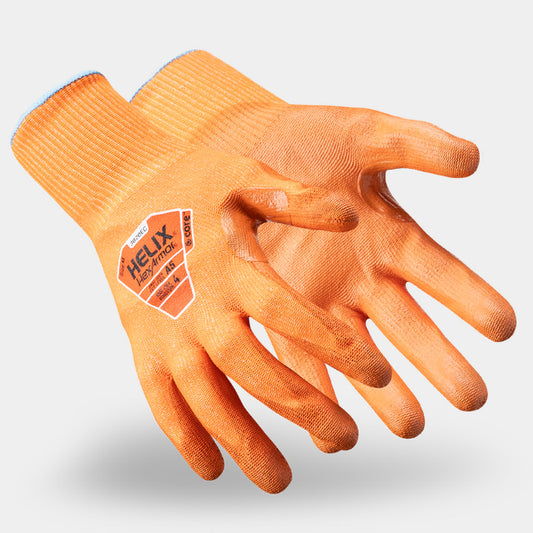 HexArmor Helix 3020EC Core Series Impact Gloves | ANSI Cut A5, Polyurethane Palm, 15-Gauge